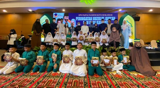
 Peringati Nuzulul Quran-Hari Kartini, Wabendum DPP Fatmawati Rusdi Bareng NasDem Makassar Berbagi Kebahagiaan-Berkah